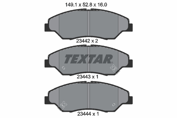TEXTAR Bremseklodser 2344201 for KIA