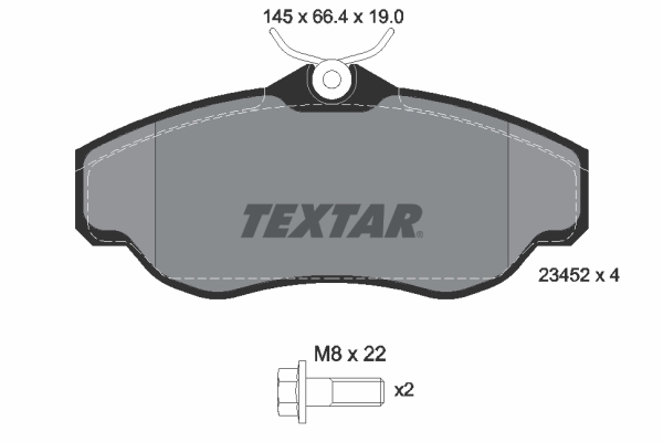 TEXTAR Bremseklodser 2345201 for ROVER LAND ROVER