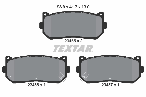 TEXTAR Bremseklodser 2345501 for KIA