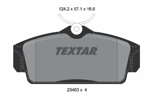 TEXTAR Bremseklodser 2346302 for NISSAN