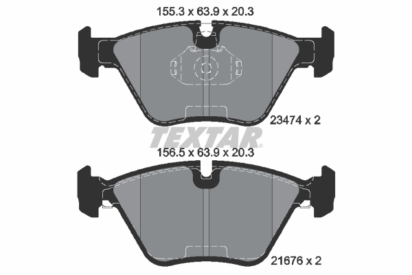 TEXTAR Bremseklodser 2347402 for BMW