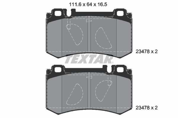 TEXTAR Bremseklodser 2347801 for MERCEDES-BENZ