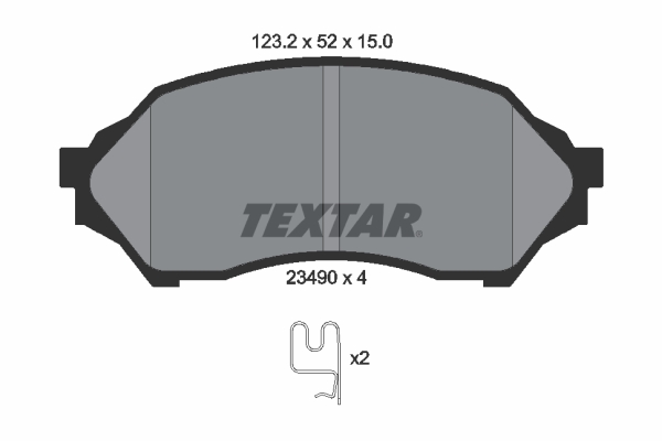 TEXTAR Bremseklodser 2349002 for MAZDA MITSUBISHI