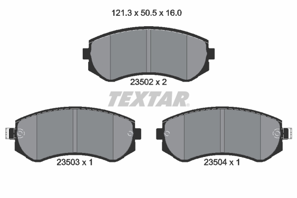 TEXTAR Bremseklodser 2350201 for NISSAN