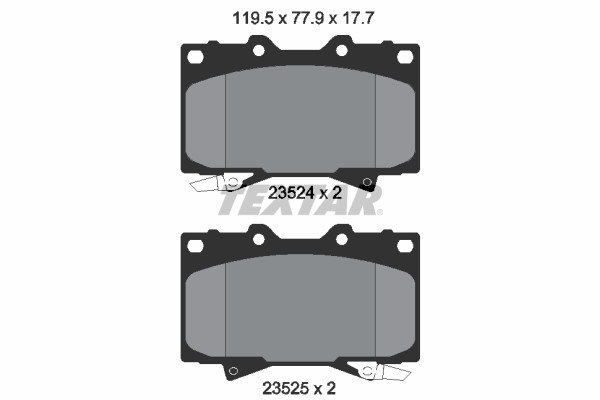 TEXTAR Bremseklodser 2352402 for TOYOTA LEXUS