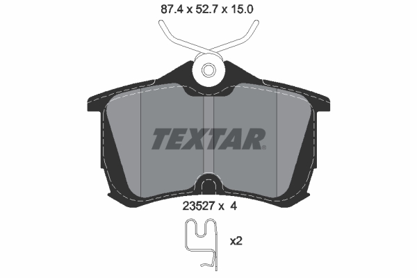 TEXTAR Bremseklodser 2352701 for HONDA