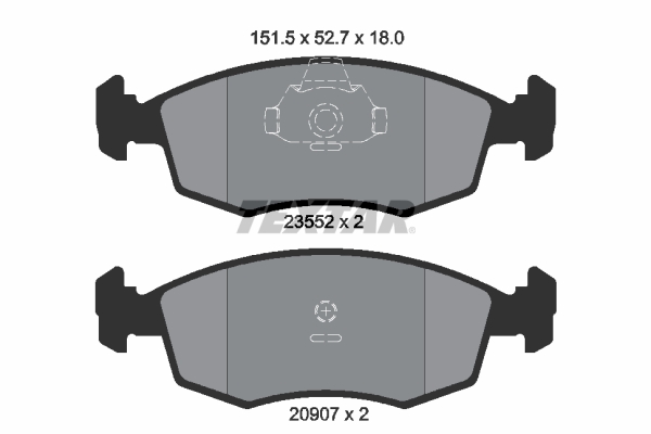 TEXTAR Bremseklodser 2355202 for FIAT LANCIA