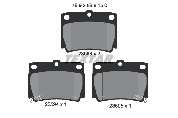 TEXTAR Bremseklodser 2359301 for MITSUBISHI MITSUBISHI (GAC)
