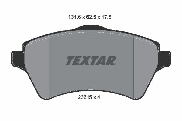 TEXTAR Bremseklodser 2361501 for LAND ROVER