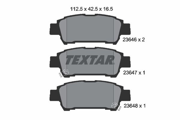 TEXTAR Bremseklodser 2364601 for TOYOTA
