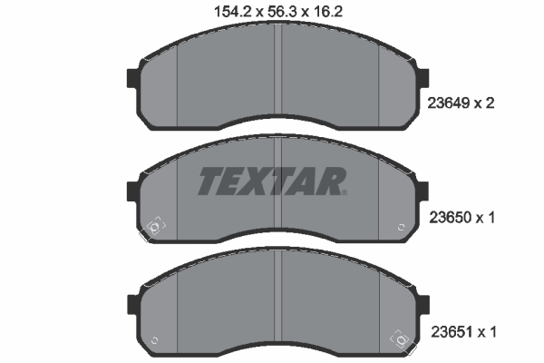 TEXTAR Bremseklodser 2364901 for KIA KIA (DYK)