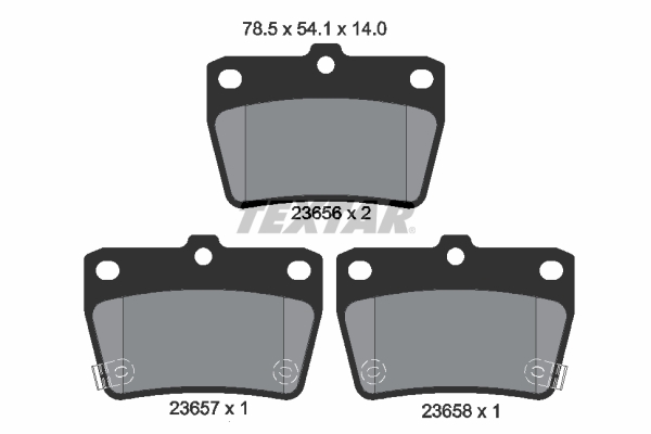 TEXTAR Bremseklodser 2365601 for DR CHERY TOYOTA