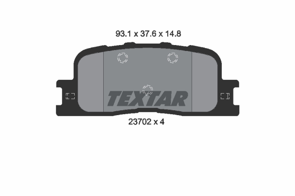 TEXTAR Bremseklodser 2370205 for LEXUS