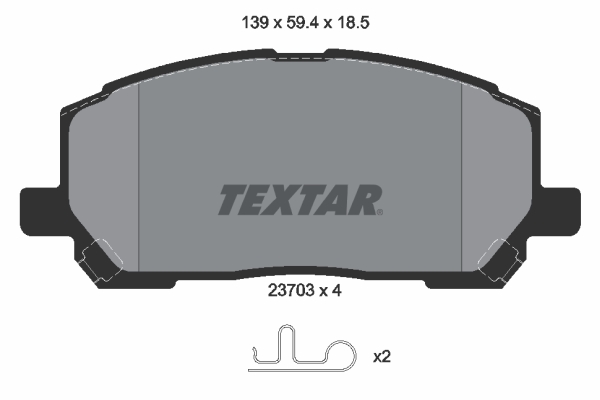 TEXTAR Bremseklodser 2370301 for TOYOTA