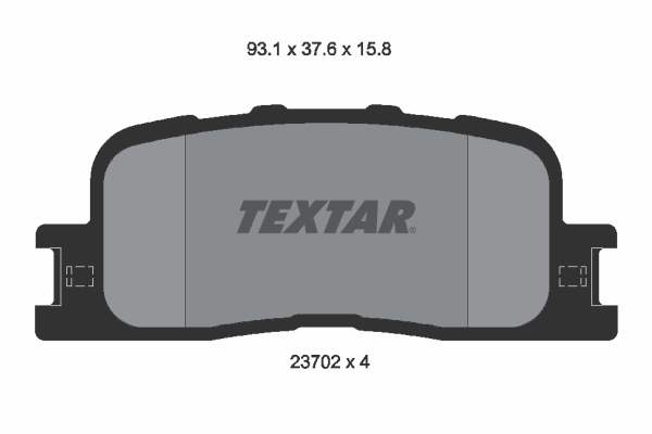TEXTAR Bremseklodser 2370201 for TOYOTA DAIHATSU CHERY LEXUS