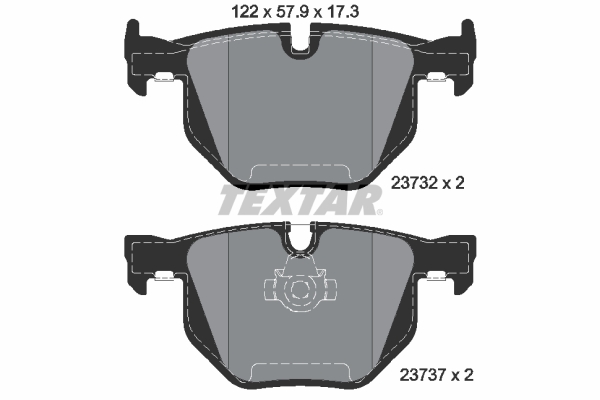 TEXTAR Bremseklodser 2373201 for BMW