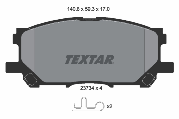 TEXTAR Bremseklodser 2373401 for TOYOTA LEXUS