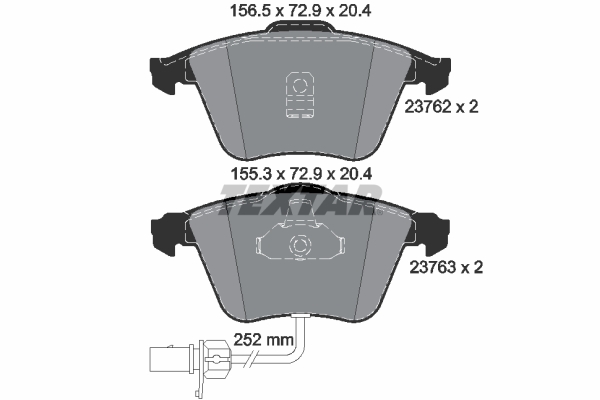 TEXTAR Bremseklodser 2376201 for SEAT SKODA AUDI