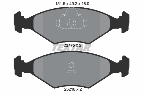 TEXTAR Bremseklodser 2377501 for FIAT