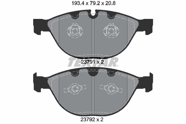 TEXTAR Bremseklodser 2379101 for BMW