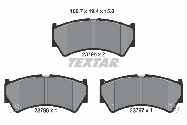 TEXTAR Bremseklodser 2379501 for SUZUKI