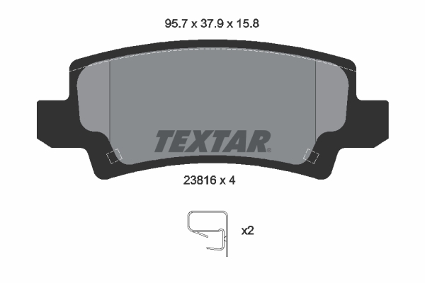 TEXTAR Bremseklodser 2381601 for TOYOTA