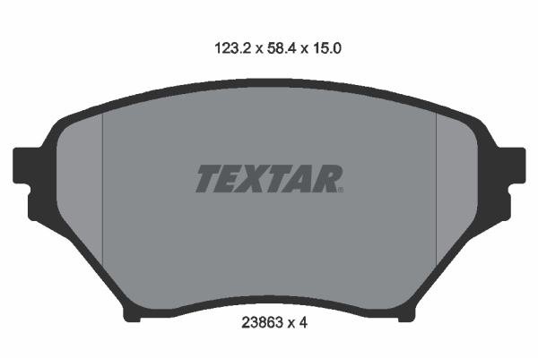 TEXTAR Bremseklodser 2386301 for MAZDA MITSUBISHI