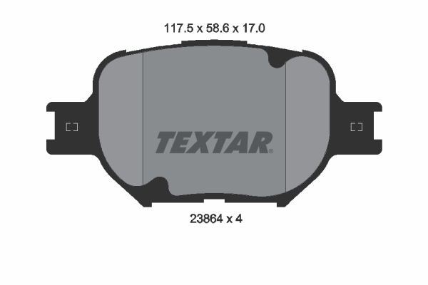 TEXTAR Bremseklodser 2386401 for TOYOTA SCION TOYOTA (FAW)