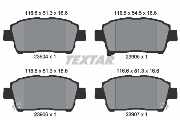 TEXTAR Bremseklodser 2390401 for ENGLON TOYOTA