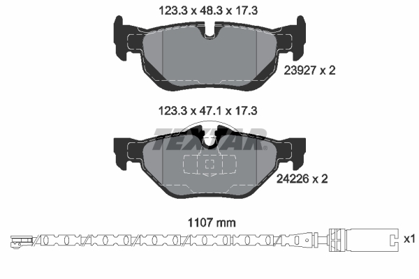 TEXTAR Bremseklodser 2392707 for BMW