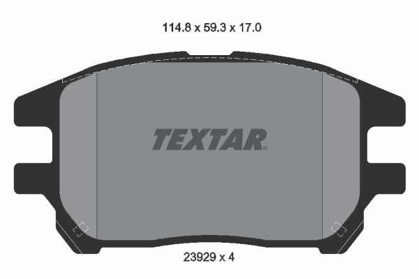 TEXTAR Bremseklodser 2392901 for TOYOTA LEXUS