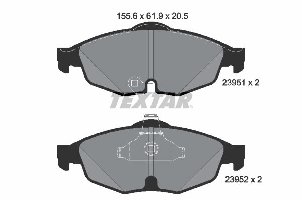 TEXTAR Bremseklodser 2395101 for CHRYSLER