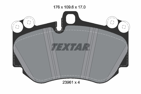 TEXTAR Bremseklodser 2396101 for PORSCHE LAMBORGHINI AUDI
