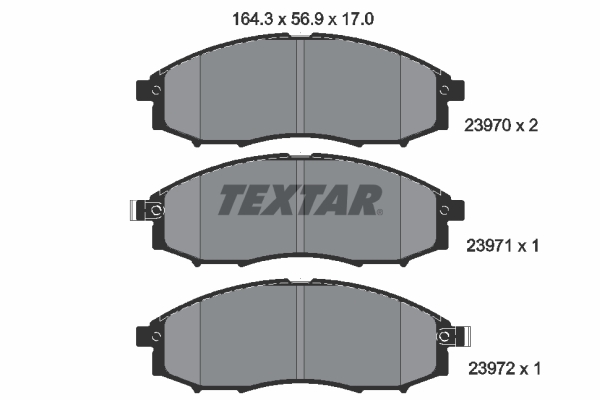 TEXTAR Bremseklodser 2397001 for NISSAN