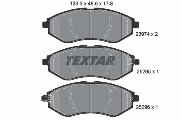 TEXTAR Bremseklodser 2397406 for CHEVROLET