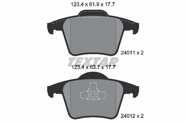 TEXTAR Bremseklodser 2401101 for VOLVO