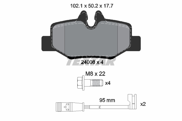 TEXTAR Bremseklodser 2400801 for MERCEDES-BENZ
