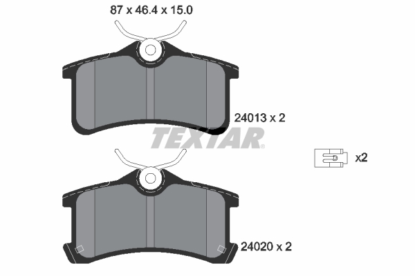 TEXTAR Bremseklodser 2401301 for TOYOTA