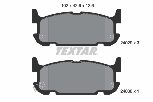 TEXTAR Bremseklodser 2402901 for MAZDA