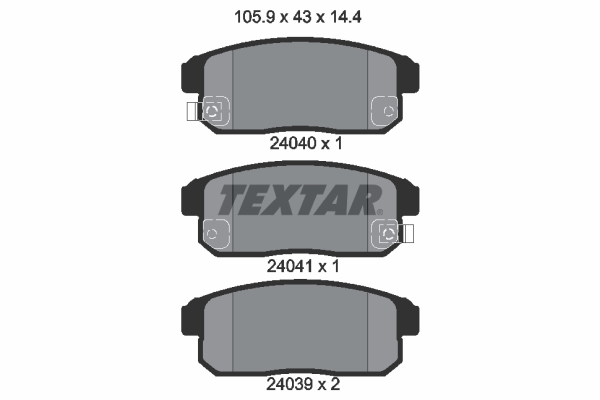 TEXTAR Bremseklodser 2404001 for SUZUKI NISSAN