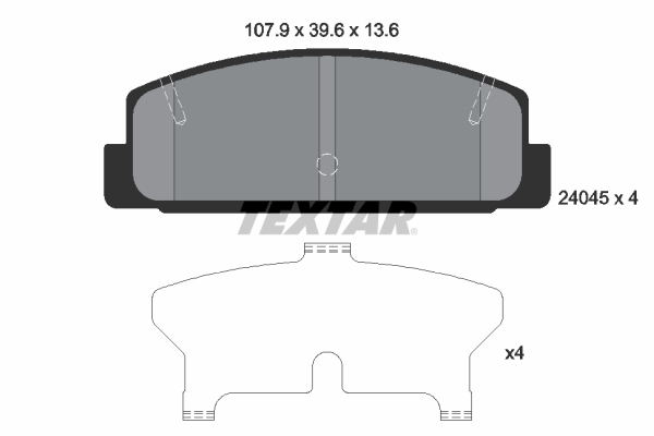 TEXTAR Bremseklodser 2404501 for MAZDA