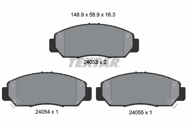 TEXTAR Bremseklodser 2405301 for HONDA