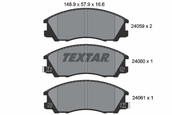 TEXTAR Bremseklodser 2405901 for HYUNDAI
