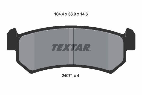 TEXTAR Bremseklodser 2407101 for CHEVROLET SUZUKI