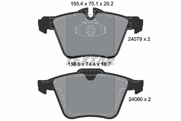 TEXTAR Bremseklodser 2407903 for JAGUAR