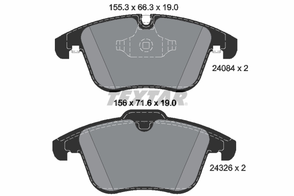 TEXTAR Bremseklodser 2408401 for JAGUAR