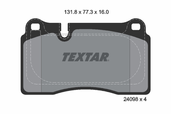 TEXTAR Bremseklodser 2409803 for AUDI SEAT VW NIO ASTON MARTIN