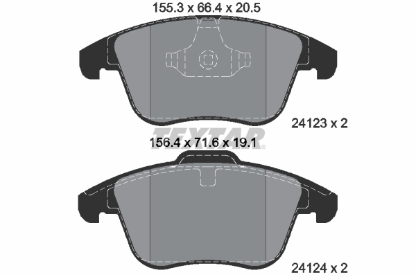 TEXTAR Bremseklodser 2412301 for FORD FORD (CHANGAN) VOLVO MG (SAIC) LAND ROVER