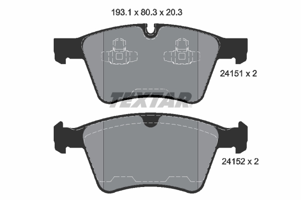 TEXTAR Bremseklodser 2415101 for MERCEDES-BENZ