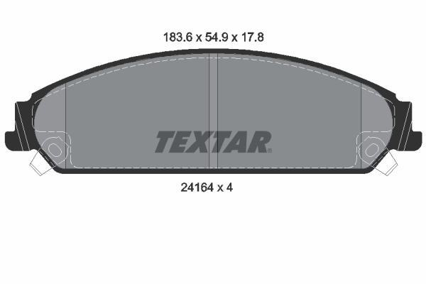 TEXTAR Bremseklodser 2416401 for CHRYSLER FIAT LANCIA DODGE